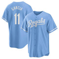 Kansas City Royals #11 Maikel Garcia Player Light Blue AmberGomez Home Game Stitched Jerseys