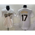 Los Angeles Dodgers #17 Shohei Ohtani White Gold AmberGomez Limited Stitched Jersey