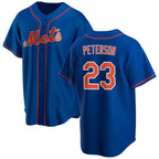 New York Mets #23 David Peterson Royal AmberGomez Cool Base Stitched Jersey
