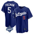 Los Angeles Dodgers #5 Freddie Freeman Player Royal AmberGomez World Series Meet Game Home Stitched Jerseys
