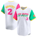 San Diego Padres #2 Xander Bogaerts White AmberGomez City Connect Limited Player Jersey