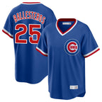 Chicago Cubs #25 Moises Ballesteros Player Royal AmberGomez T-shirt Cooperstown Collection Limited Stitched Jerseys