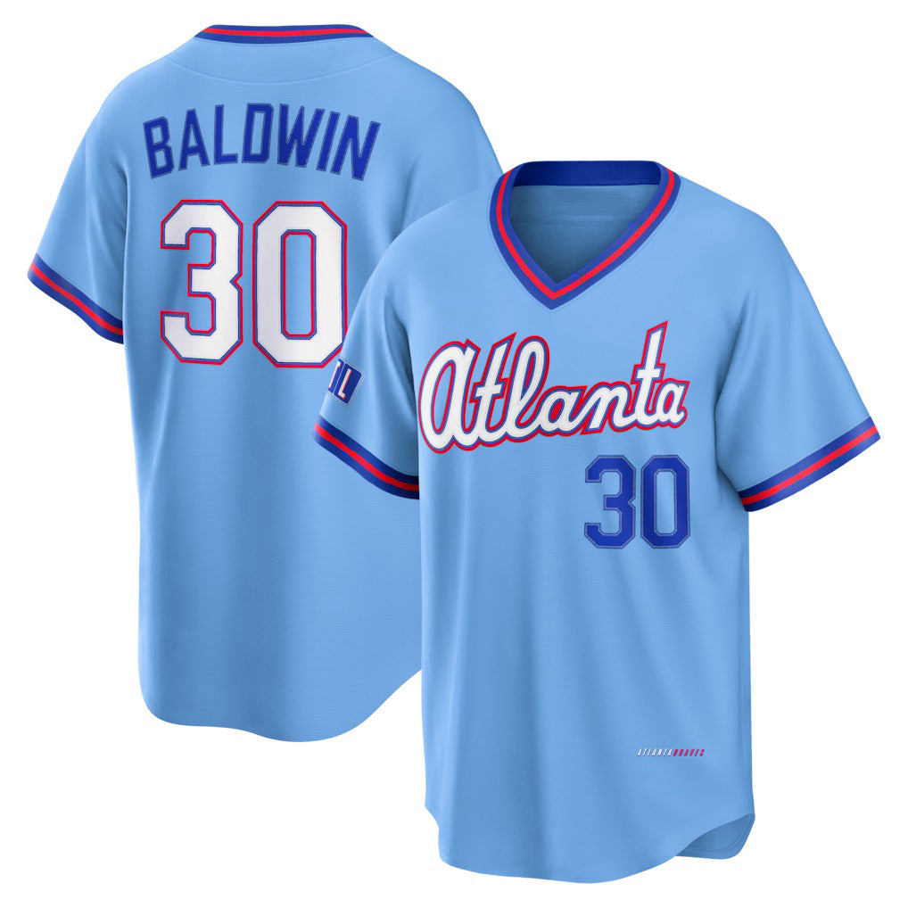 Atlanta Braves #30 Drake Baldwin Powder Blue AmberGomez 2026 City Connect Stadium Jersey