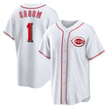 Cincinnati Reds #1 Groom White AmberGomez Home Replica Jersey