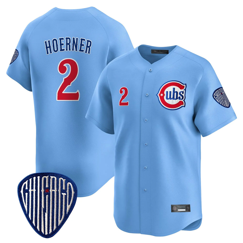 Chicago Cubs #2 Nico Hoerner Player Blue AmberGomez Vapor Premier Limited Home Stitched Jerseys