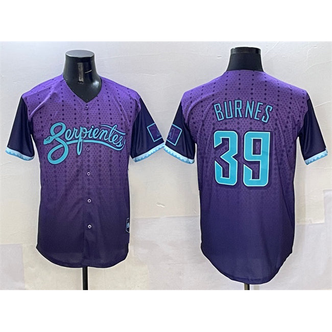 Arizona Diamondbacks #39 Corbin Burnes Purple AmberGomez 2025 City Connect Limited Stitched Jersey