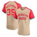 Baltimore Orioles #35 Adley Rutschman Player Cream AmberGomez American League All-Star Limited Elite Home Game Stitched Jerseys