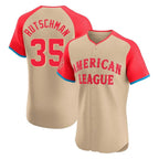 Baltimore Orioles #35 Adley Rutschman Player Cream AmberGomez American League All-Star Limited Elite Home Game Stitched Jerseys