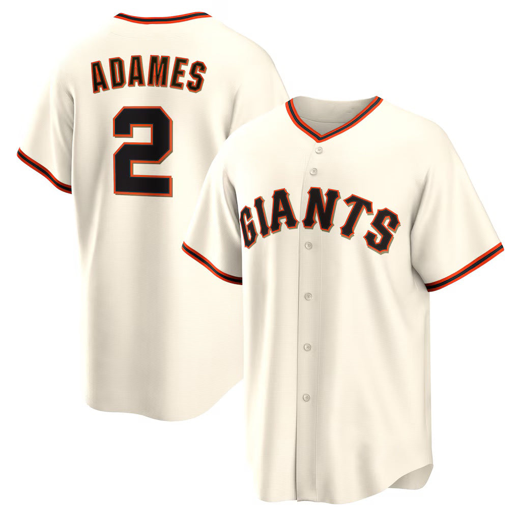San Francisco Giants #2 Willy Adames AmberGomez Cream Home Replica Jersey