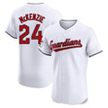 Cleveland Guardians #24 Triston McKenzie Player White AmberGomez Limited Elite Home Stitched Jerseys