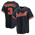 Detroit Tigers #3 Alan Trammell Player Navy AmberGomez Home Game Stitched Jerseys