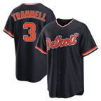 Detroit Tigers #3 Alan Trammell Player Navy AmberGomez Home Game Stitched Jerseys