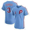 Philadelphia Phillies #3 Bryce Harper Light Blue AmberGomez Alternate Elite Jersey