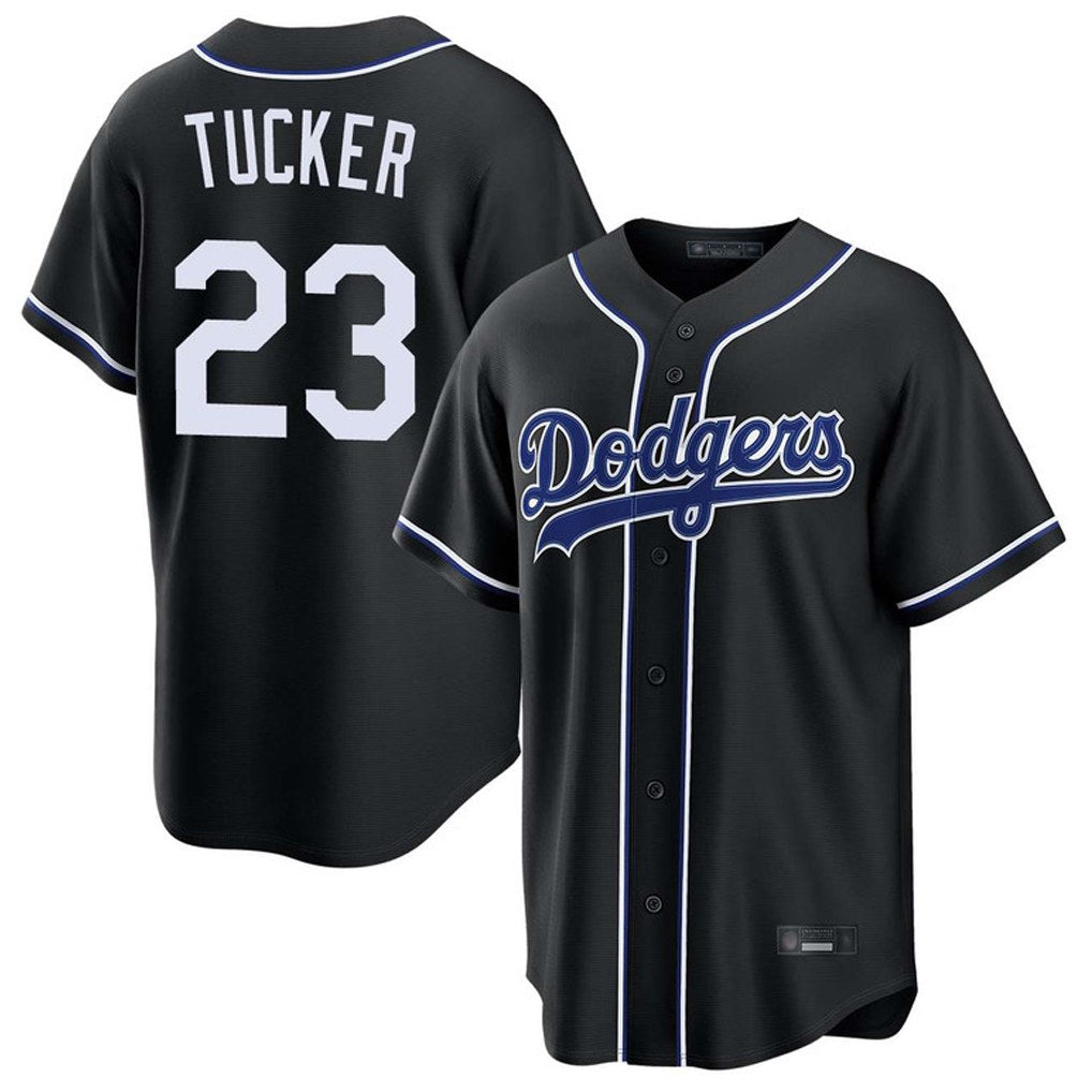 Los Angeles Dodgers #23 Kyle Tucker Player Black AmberGomez Carbon Limited Home Stitched Jerseys