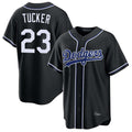 Los Angeles Dodgers #23 Kyle Tucker Player Black AmberGomez Carbon Limited Home Stitched Jerseys