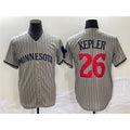 Minnesota Twins #26 Max Kepler Gray AmberGomez Cool Base Stitched Jersey