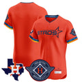 Houston Astros Blank Player Orange AmberGomez City Connect Texas Patch Vapor Premier Limited Elite Home Stitched Jerseys
