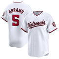 Washington Nationals #5 CJ Abrams White AmberGomez Home Limited Player Jersey