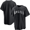 Los Angeles Angels Blank Black AmberGomez Lights Out Limited Stitched Jersey
