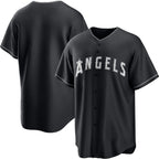 Los Angeles Angels Blank Black AmberGomez Lights Out Limited Stitched Jersey
