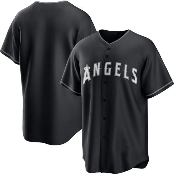 Los Angeles Angels Blank Black AmberGomez Lights Out Limited Stitched Jersey