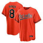 Baltimore Orioles #8 Cal Ripken Player Orange AmberGomez Home Game Stitched Jerseys