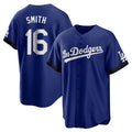 Los Angeles Dodgers #16 Will Smith Player Royal AmberGomez City Connect Home Game Stitched Jerseys
