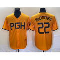 Pittsburgh Pirates #22 Andrew McCutchen Gold AmberGomez 2023 City Connect Stitched Jersey