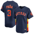 Houston Astros #3 Jeremy Pena Player Navy AmberGomez Home Limited Stitched Jerseys