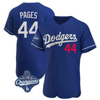 Los Angeles Dodgers #44 Andy Pages Player Royal AmberGomez World Series Meet Limited Elite Home Stitched Jerseys