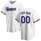 Custom Texas Rangers White AmberGomez Home Replica Jersey