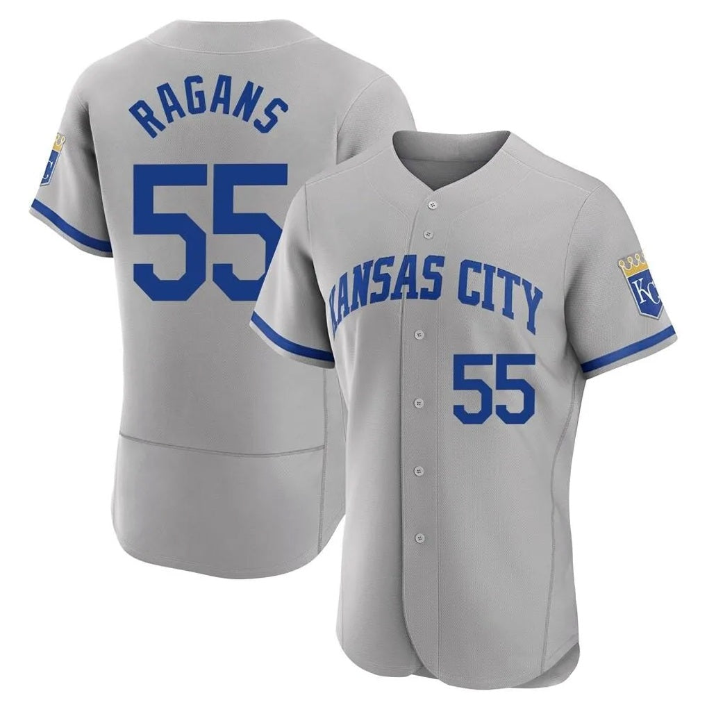 Kansas City Royals #55 Cole Ragans Player Gray AmberGomez Limited Elite Home Game Stitched Jerseys