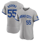 Kansas City Royals #55 Cole Ragans Player Gray AmberGomez Limited Elite Home Game Stitched Jerseys