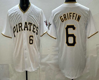 Pittsburgh Pirates #6 Konnor Griffin White AmberGomez Limited Jersey