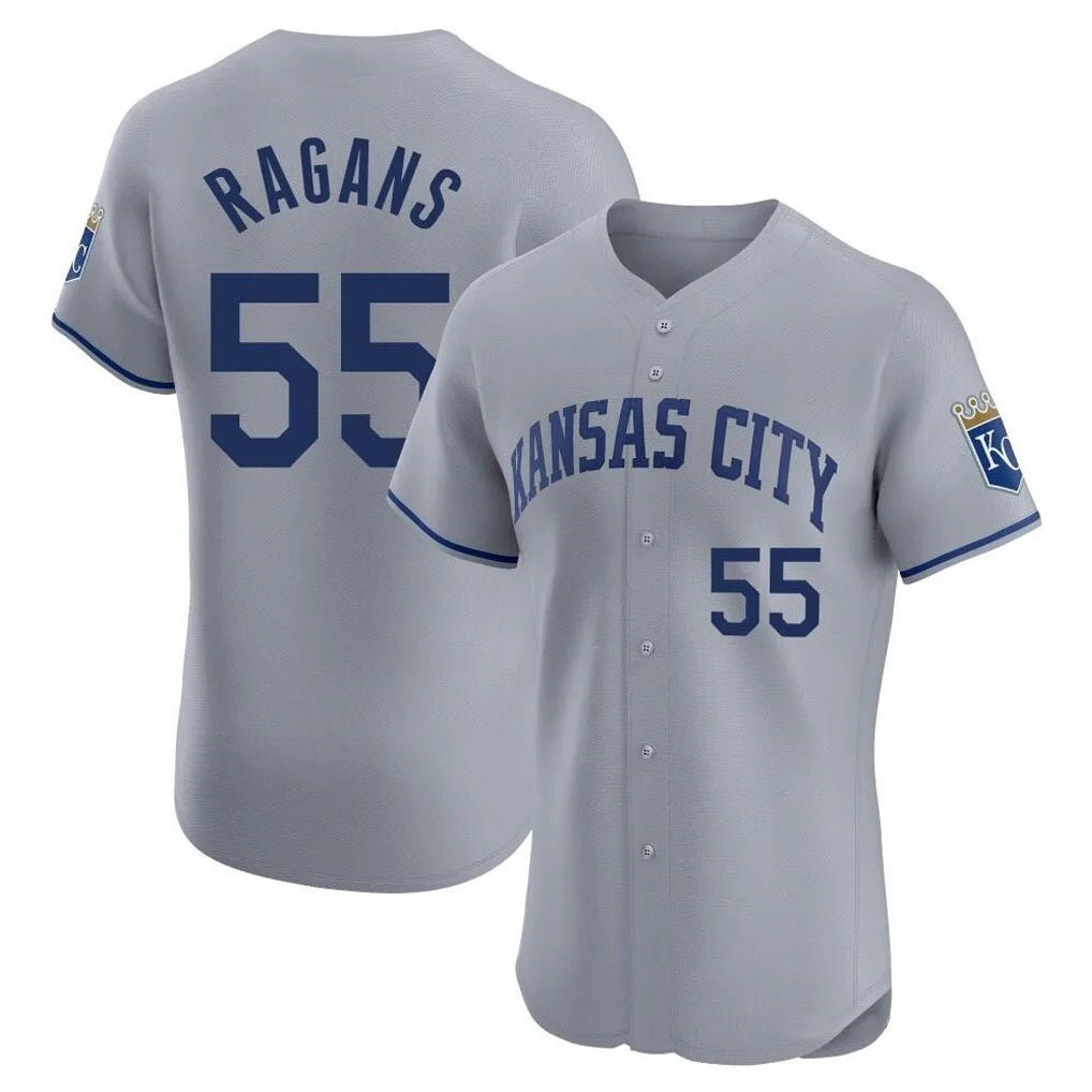Kansas City Royals #55 Cole Ragans Player Gray AmberGomez Limited Elite Home Stitched Jerseys