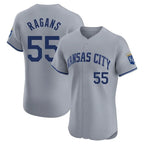 Kansas City Royals #55 Cole Ragans Player Gray AmberGomez Limited Elite Home Stitched Jerseys