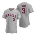 Los Angeles Angels #3 Waylor Ward Grey AmberGomez Flex Base Stitched Jersey