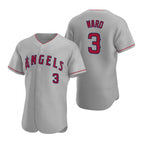 Los Angeles Angels #3 Waylor Ward Grey AmberGomez Flex Base Stitched Jersey