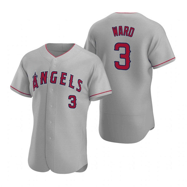 Los Angeles Angels #3 Waylor Ward Grey AmberGomez Flex Base Stitched Jersey
