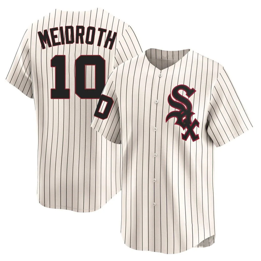 Chicago White Sox #10 Chase Meidroth Player Cream AmberGomez Cooperstown Collection Limited Home Stitched Jerseys
