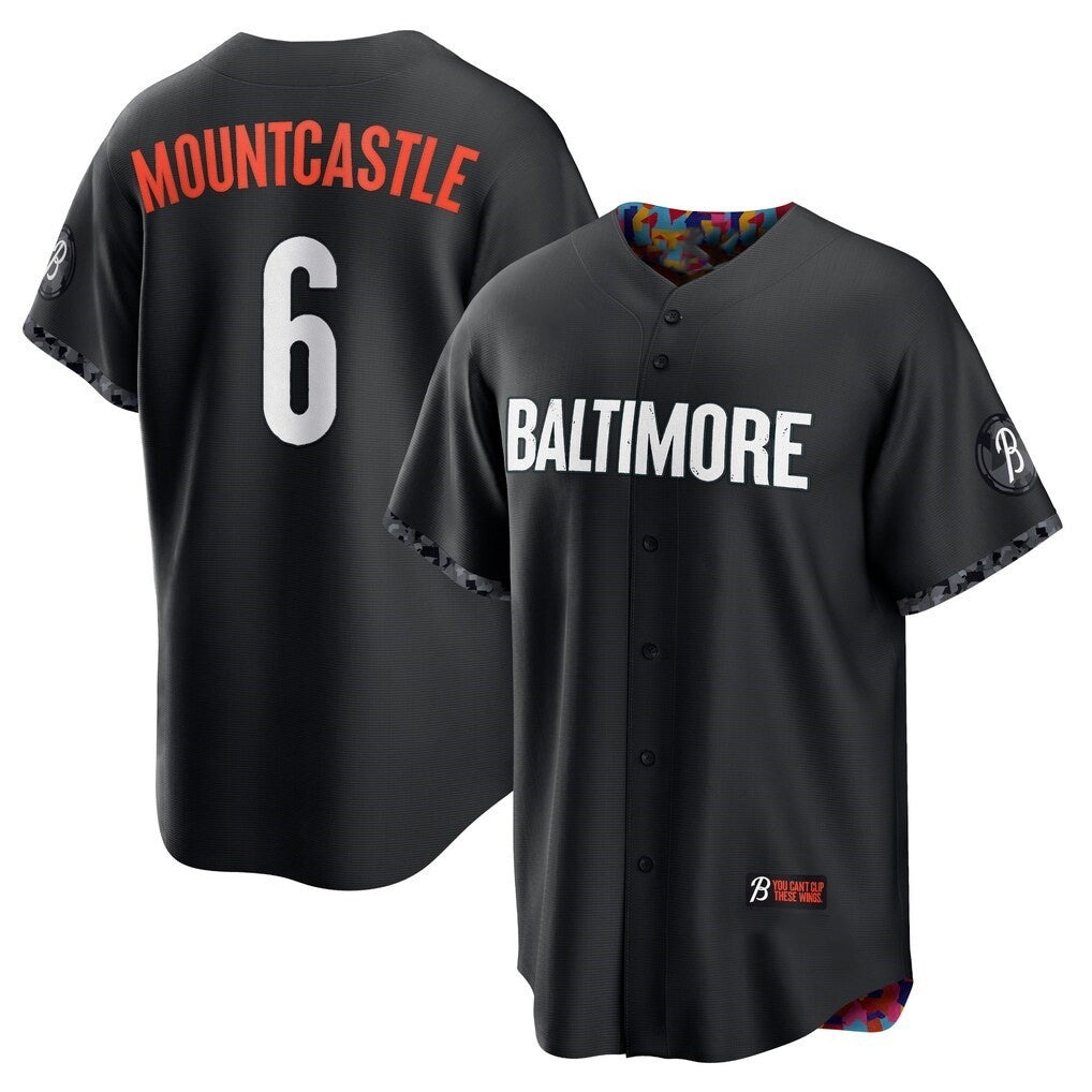 Baltimore Orioles #6 Ryan Mountcastle Black AmberGomez City Connect Replica Player Jersey