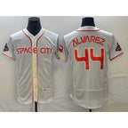 Houston Astros #44 Yordan Alvarez Number White AmberGomez 2023 City Connect Flex Base Stitched Jersey