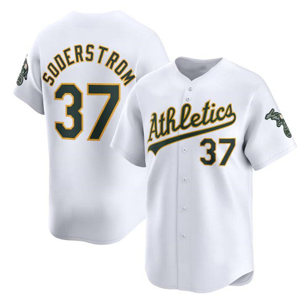 Oakland Athletics #37 Tyler Soderstrom White AmberGomez Home Limited Stitched Jersey