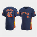 Houston Astros #45 Ryne Stanek Navy AmberGomez 60th Anniversary Flex Base Stitched Jersey