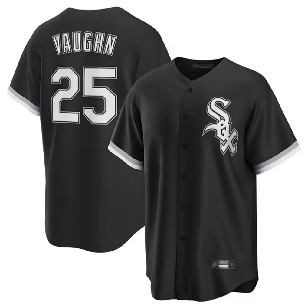 Chicago White Sox #25 Andrew Vaughn Player Black AmberGomez Home Game Stitched Jerseys