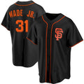San Francisco Giants #31 LaMonte Wade Jr Black AmberGomez Replica Alternate Jersey