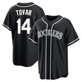 Colorado Rockies #14 Ezequiel Tovar Player Black AmberGomez Fashion Out Home Game Stitched Jerseys