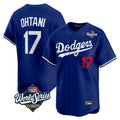 Los Angeles Dodgers #17 Shohei Ohtani Player Royal AmberGomez World Series Limited Home Stitched Jerseys