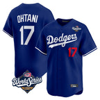Los Angeles Dodgers #17 Shohei Ohtani Player Royal AmberGomez World Series Limited Home Stitched Jerseys