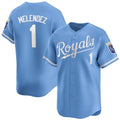 Kansas City Royals #1 MJ Melendez Light Blue AmberGomez Alternate Limited Stitched Jersey